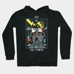 The Tower - Mystical Medleys - Vintage Rubber Hose Cartoon Tarot Hoodie